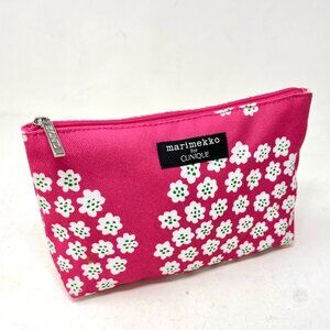 MARIMEKKO for CLINIQUE Pink Floral Makeup Cosmetic Bag Flowers